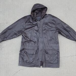 Vtg D.A.N.Y. Hooded Leather Parka Jacket